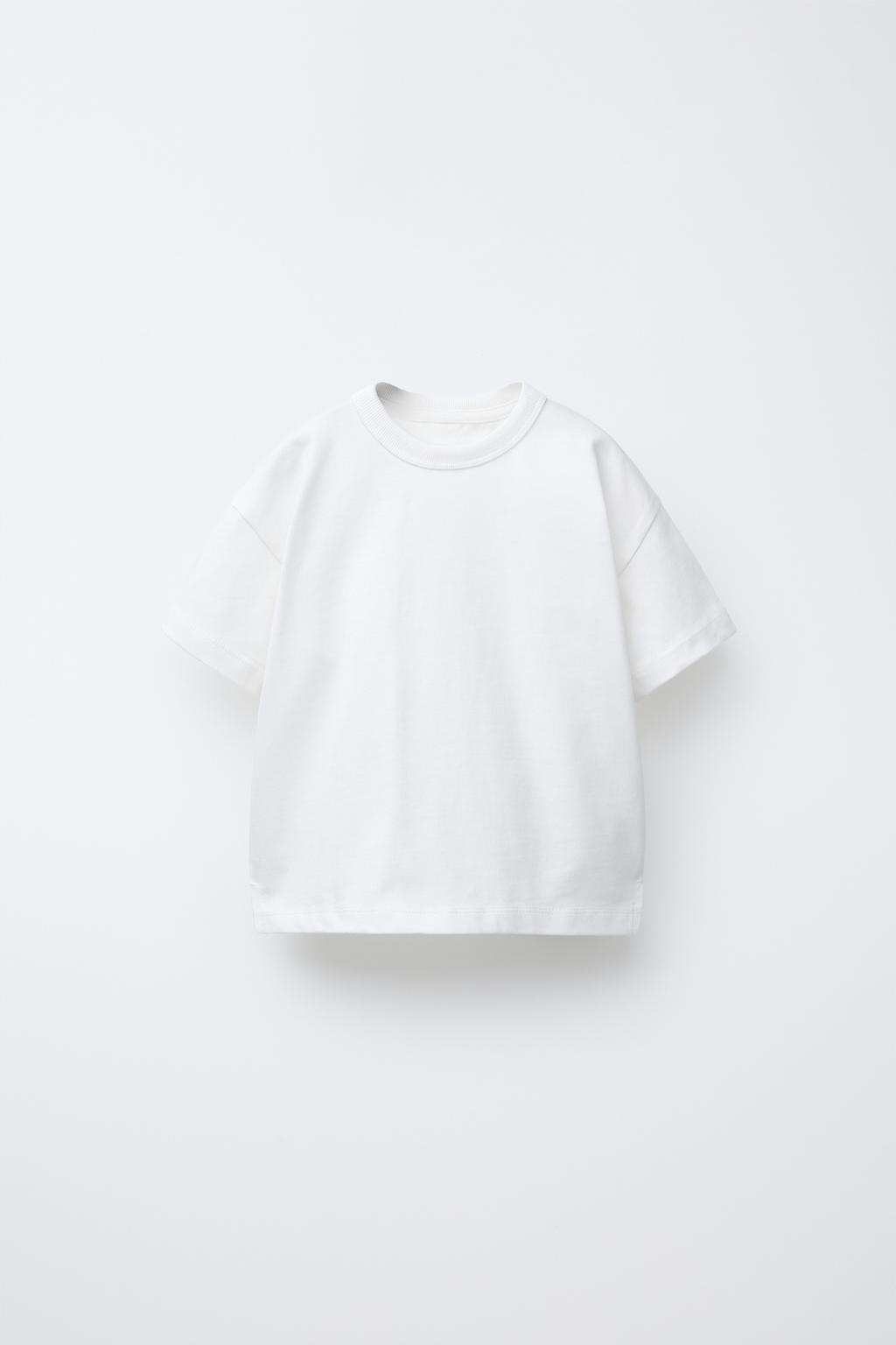 

Базовая футболка для тяжелого веса ZARA, белый