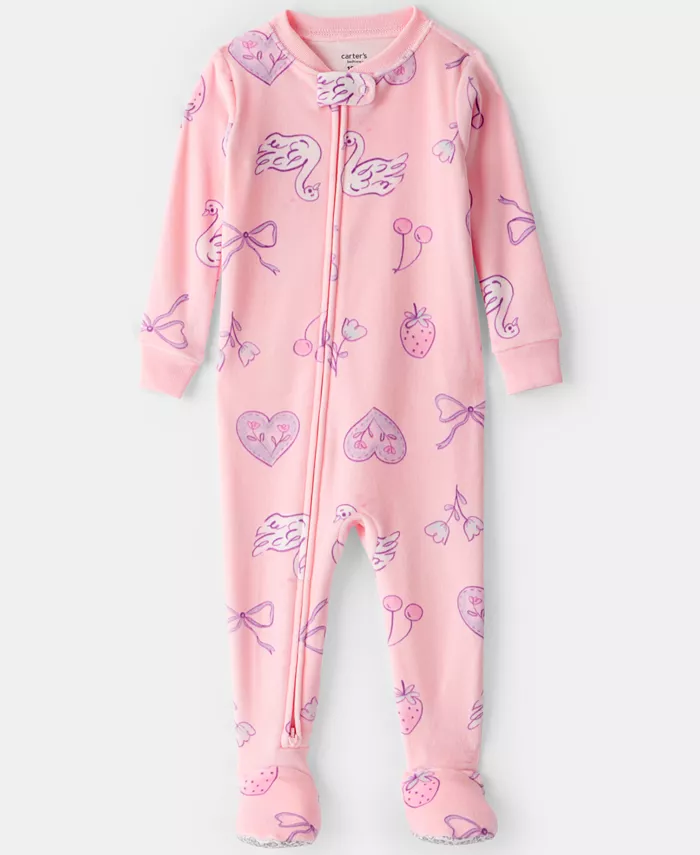 

Детский комбинезон DreamPlush с длинными рукавами и закрытыми стопами для мальчиков и девочек Carter'S, розовый