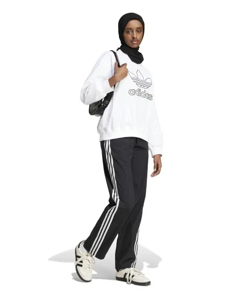 adidas Originals ADICOLOR WOVEN NYLON OUTLINE TREFOIL CREW (Свитшот Adidas Originals Adicolor Woven Nylon Outline Trefoil Crewneck) — фото 4