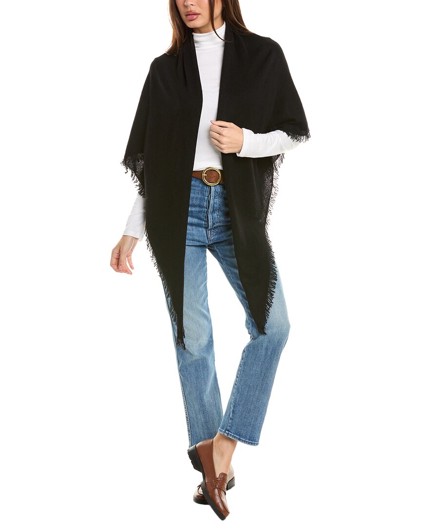 

Треугольная накидка Forte Cashmere Fringe Cashmere, черный