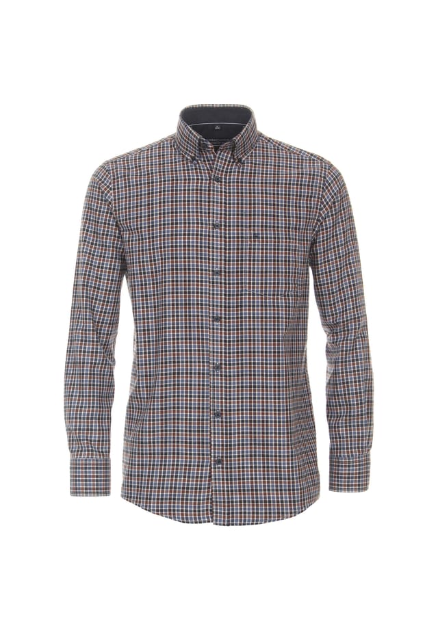 

Рубашка свободного кроя в клетку Casamoda, синий