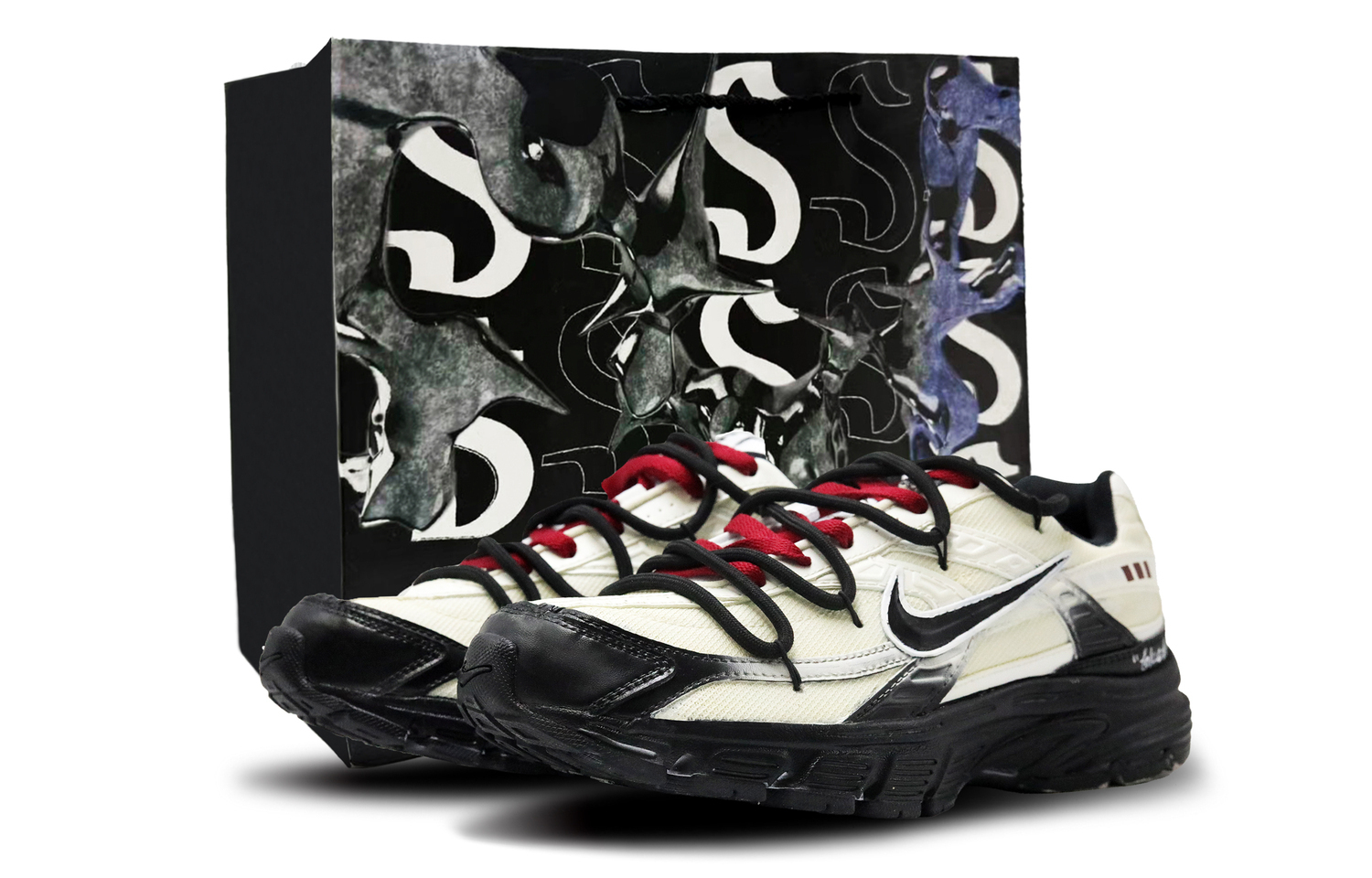 

Nike Инициатор устойчивые к истиранию низкие кроссовки унисекс black white