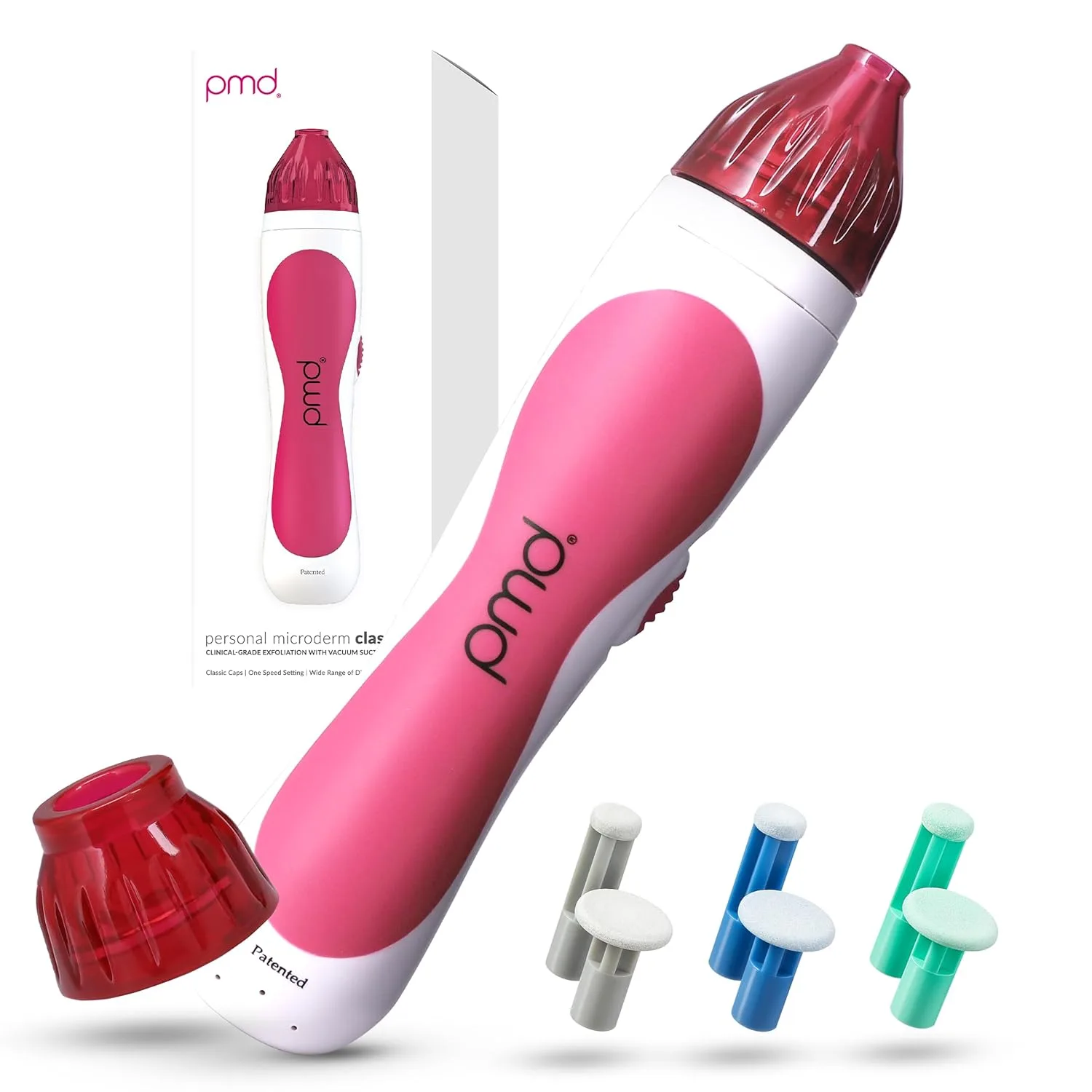 PMD Beauty Personal Microderm Classic - Набор для домашнего использования, инструмент для отшелушивания кожи лица, микродермабразия для ухода за кожей лица и тела. Pmd Personal Microderm, Pink