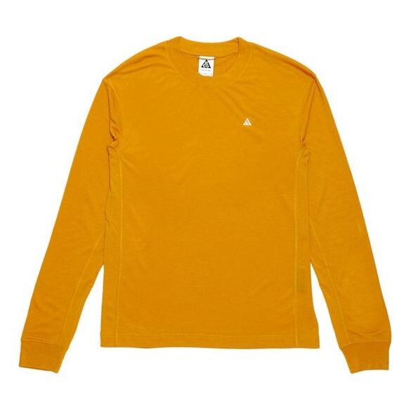 

Футболка Men's Nike Dri-FIT ACG Solid Color Outdoor Logo Embroidered Casual Round Neck Long Sleeves Orange T-Shirt, оранжевый