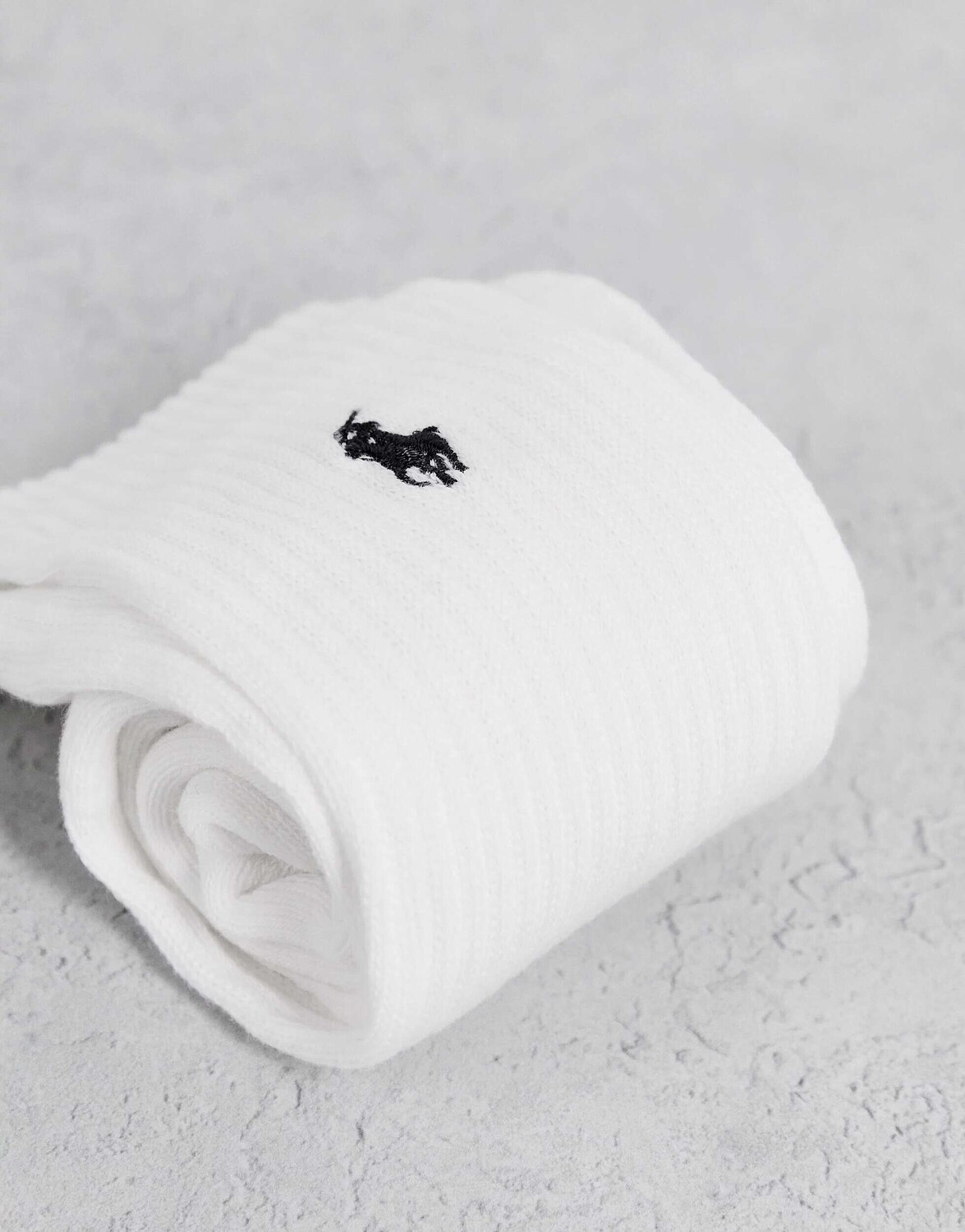 Три пары спортивных носков Polo Ralph Lauren белого цвета — фото 3