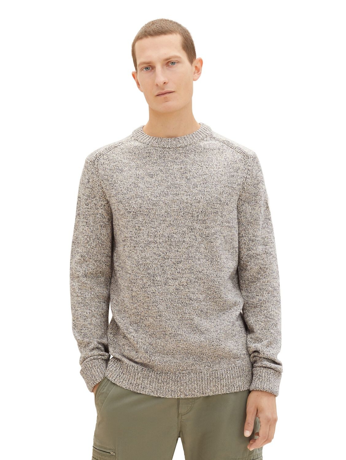 

Пуловер Tom Tailor CREWNECK KNIT, бежевый