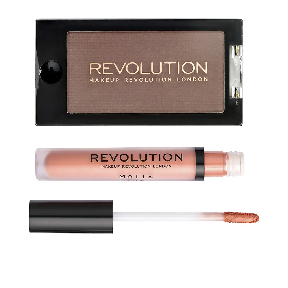 

Тени для век Sombras de ojos & labial lote Revolution Make Up, 2 шт.