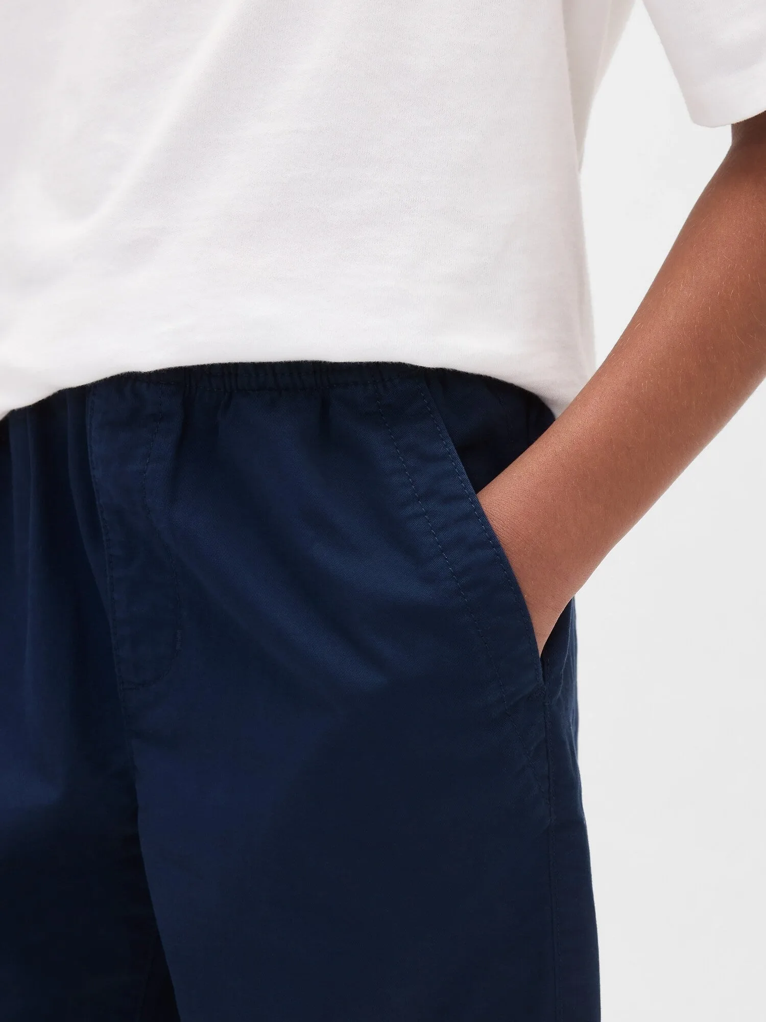 (K) Свободные повседневные спортивные штаны (детские) GAP, TAPESTRY_NAVY — фото 4