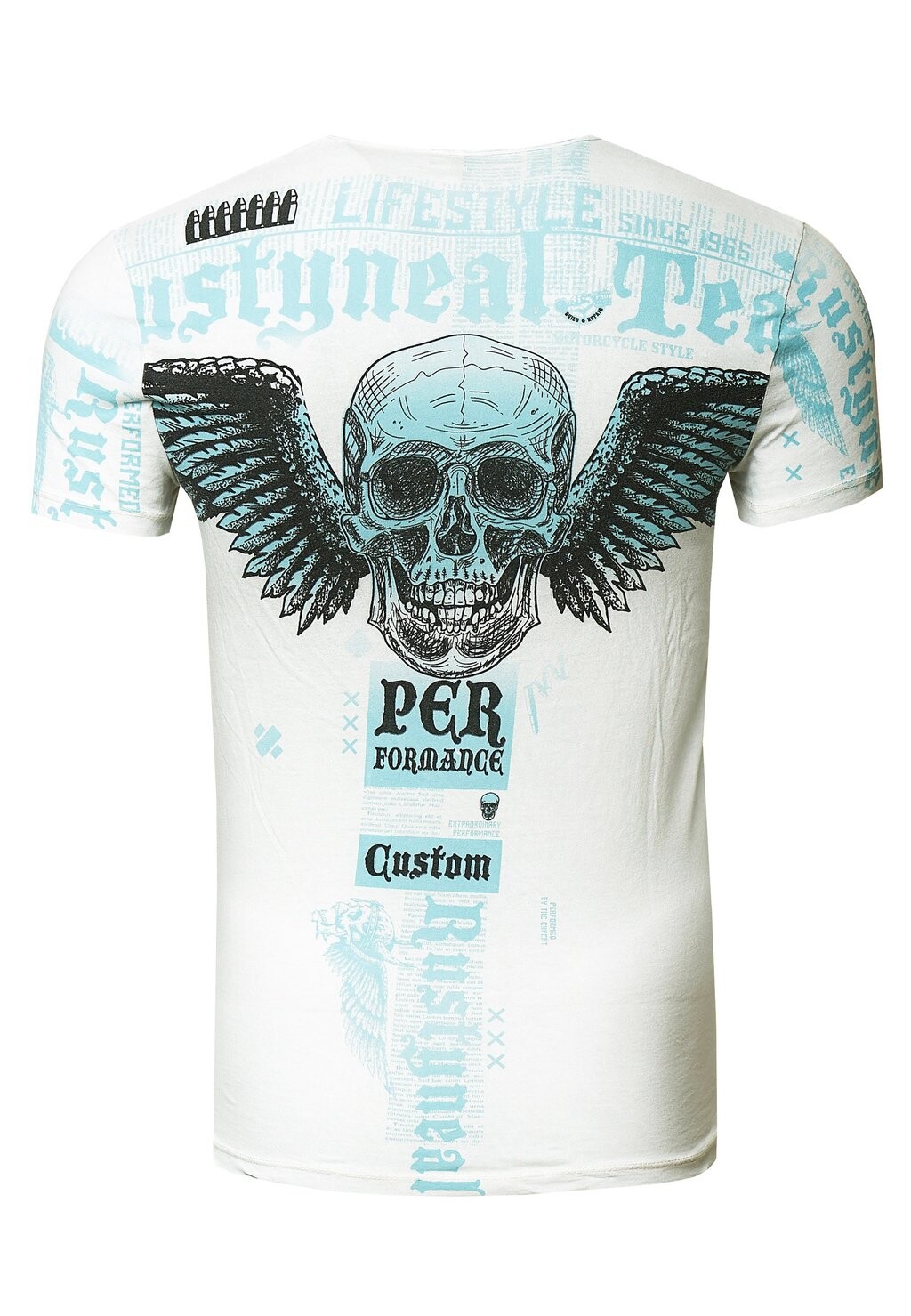 

Футболка с принтом MIT FRONT PRINT FLYING SKULL Rusty Neal, белый