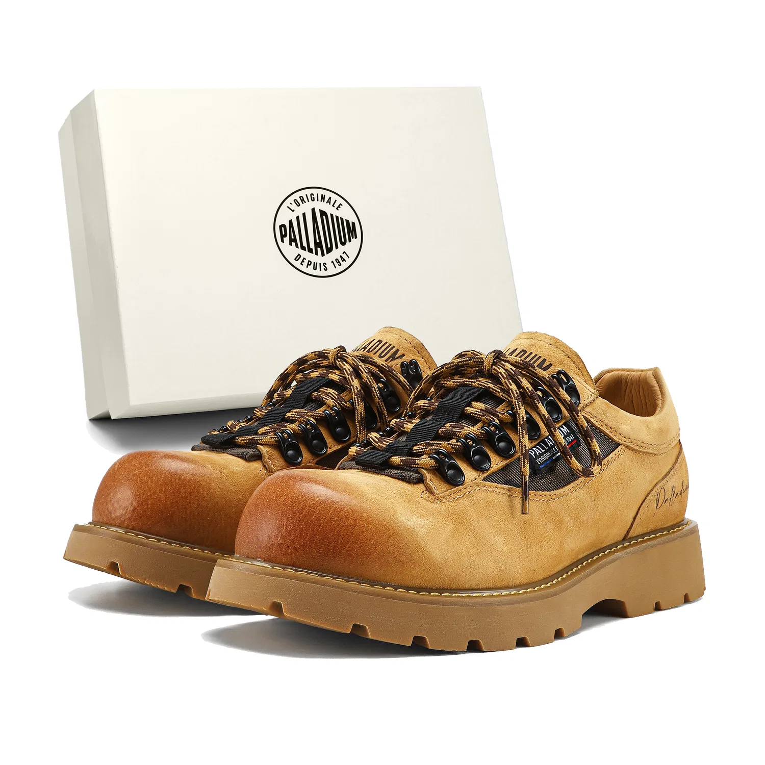 Casual кожаные ботинки Palladium Yellow Brown