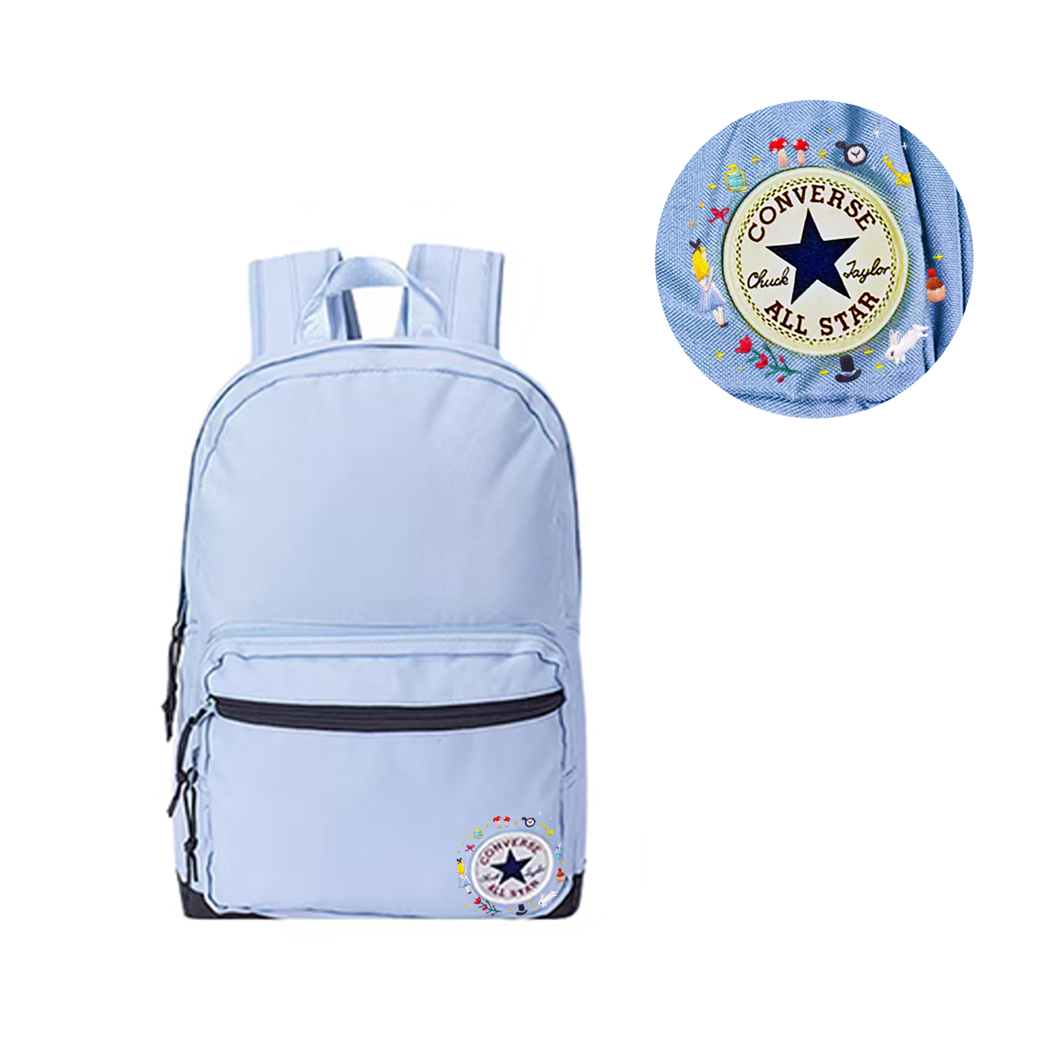 

Converse Средний рюкзак из полиэстера для женщин Light Haze Blue, Slow Motion Small Flower