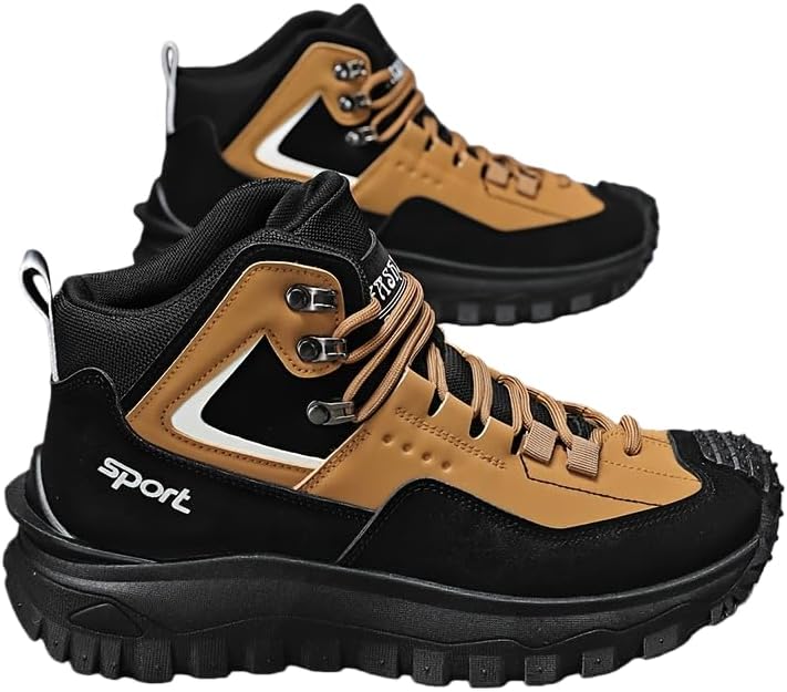 

Мужские прогулочные кроссовки в модном уличном спортивном стиле, классический износостойкий и противоскользящий дизайн, верх из полиуретана с цветовыми блоками Minlaidian, черный/хаки