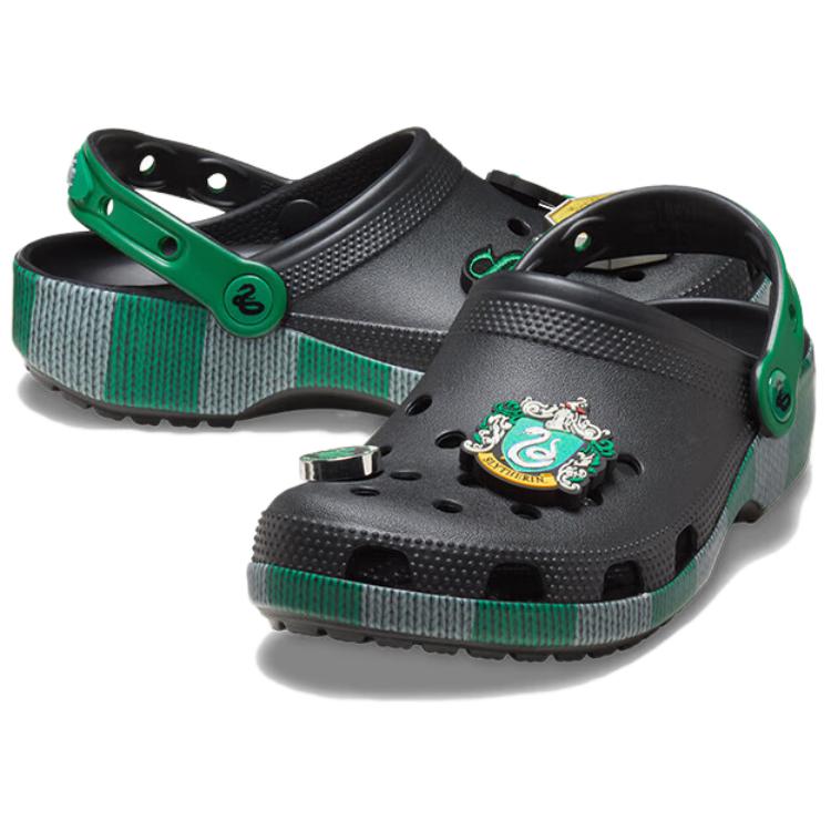 Crocs Классические клоги Гарри Поттер Слизерин черно-зеленые, цвет Black Green — фото 4