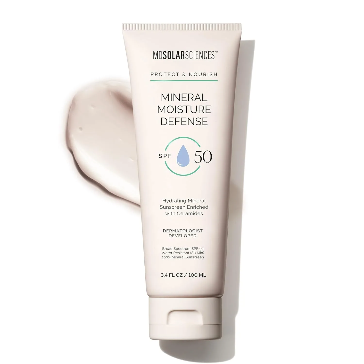 Солнцезащитный крем MDSolarSciences Mineral Moisture Defense SPF 50 для тела и лица 100 мл (1 шт.), Sheer