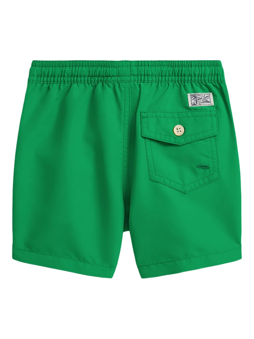 Плавки Traveler с кулиской и вышивкой Polo Ralph Lauren Kids, зеленый — фото 2