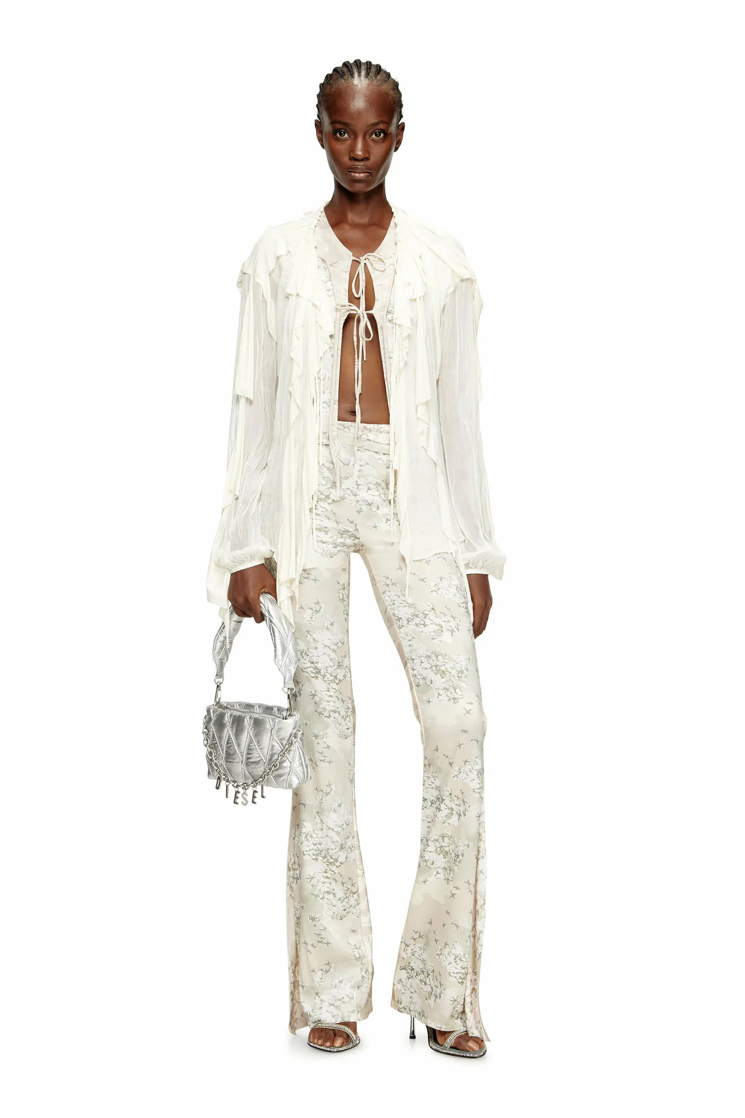 Женская дизайнерская рубашка C-LASSY Diesel, off white — фото 3