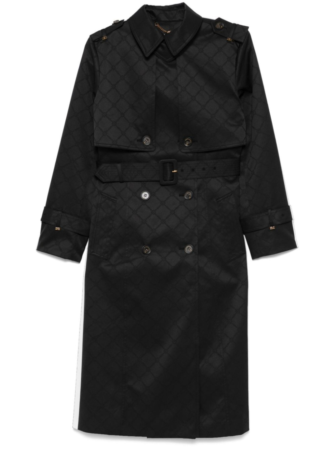 

Elisabetta Franchi жаккардовый тренч, черный