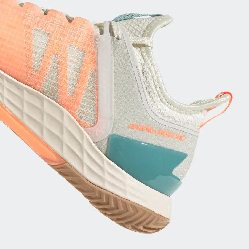 Кроссовки для тенниса adidas Adizero Ubersonic 4, Off White/White/Beam Orange (Parley) — фото 3