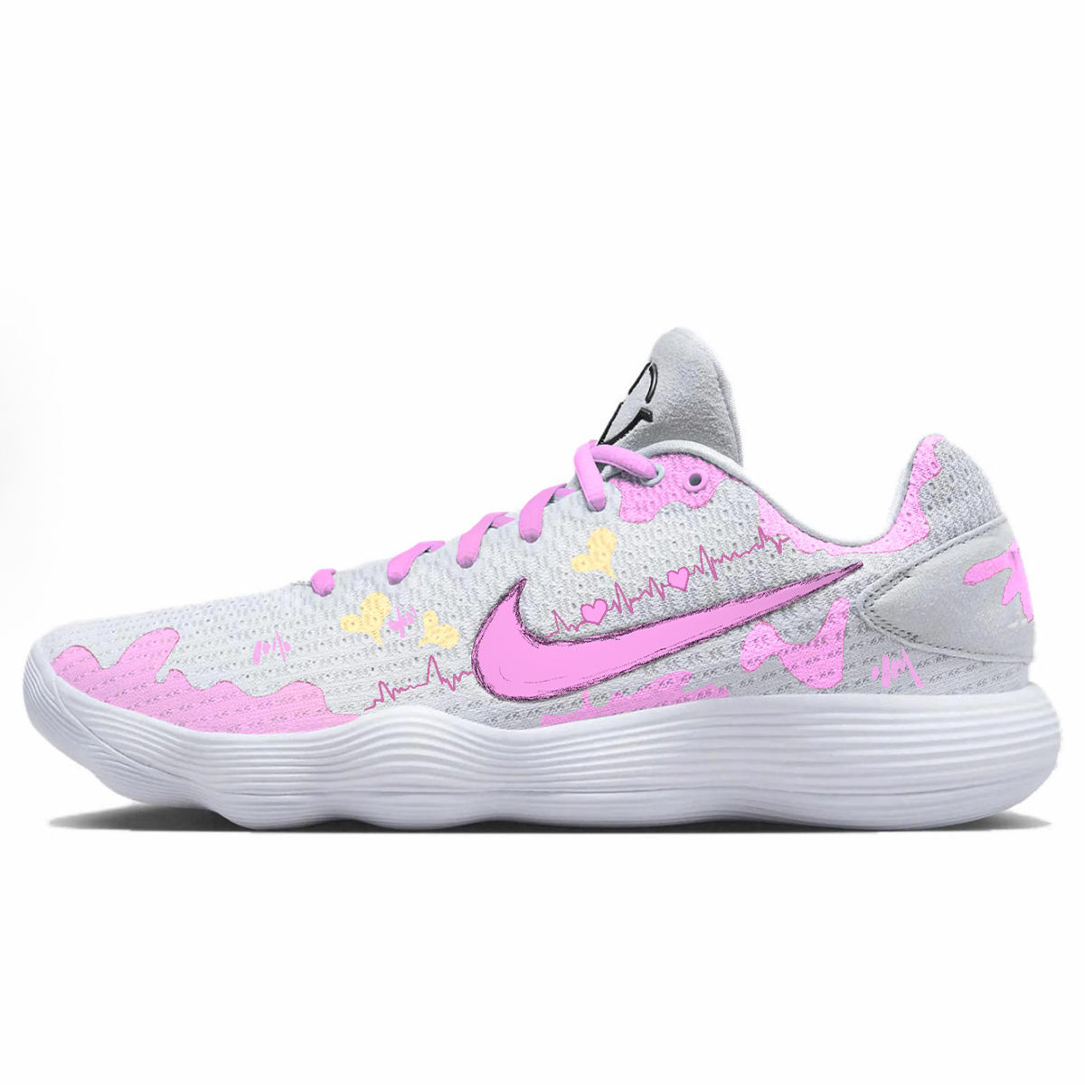 

Nike Гиперданк 2017 Антискользящие износостойкие низкие баскетбольные кроссовки мужские розовые, цвет Pink