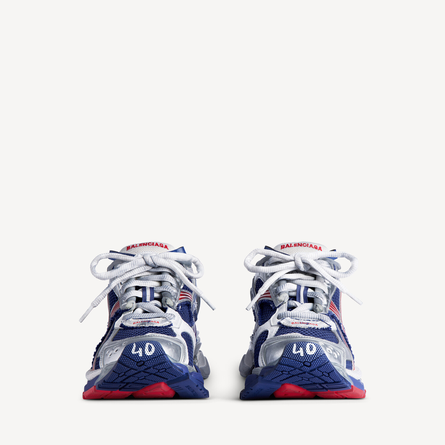 Мужские кроссовки runner с градиентом, синие/красные/серые BALENCIAGA, красный/серый/темно-синий — фото 3