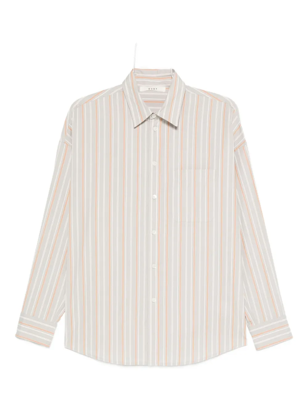 

Полосатая рубашка с длинными рукавами 6397, серый