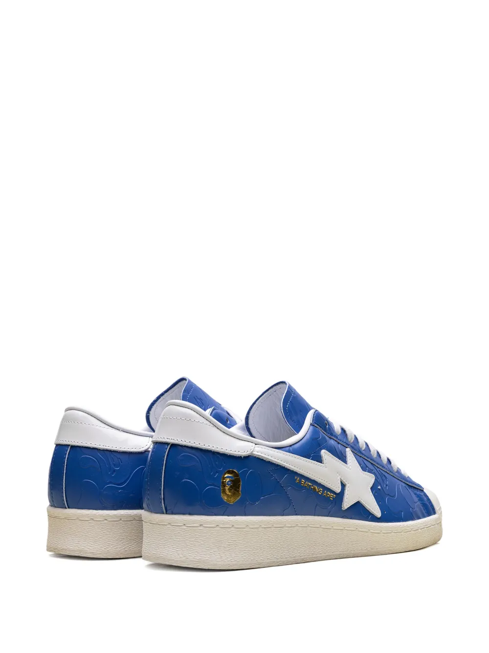 Кроссовки Superstar Vintage Blue White из коллаборации с A Bathing Ape Adidas, синий — фото 3