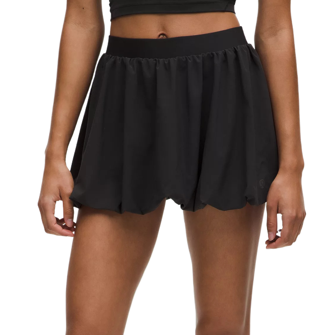 

Пузырьковая юбка с высокой талией теннисный низ 3' women's Lululemon, черный