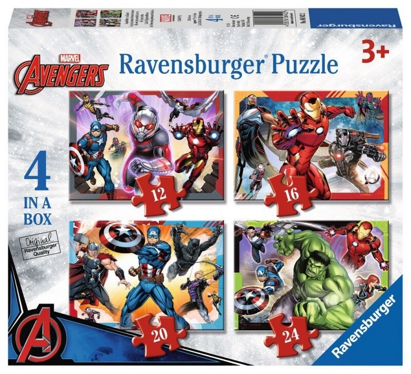 

Равенсбургер, пазл, Марвел, Мстители, 16/12/20/24 шт. Ravensburger
