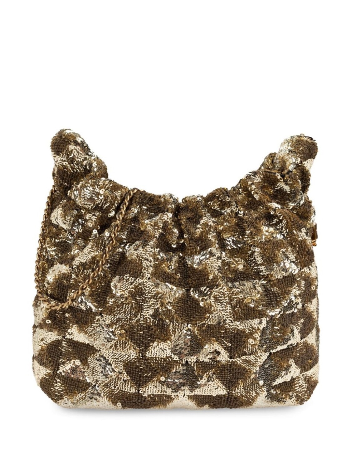 

Сумка-ведро, украшенная пайетками Tory Burch, золотой