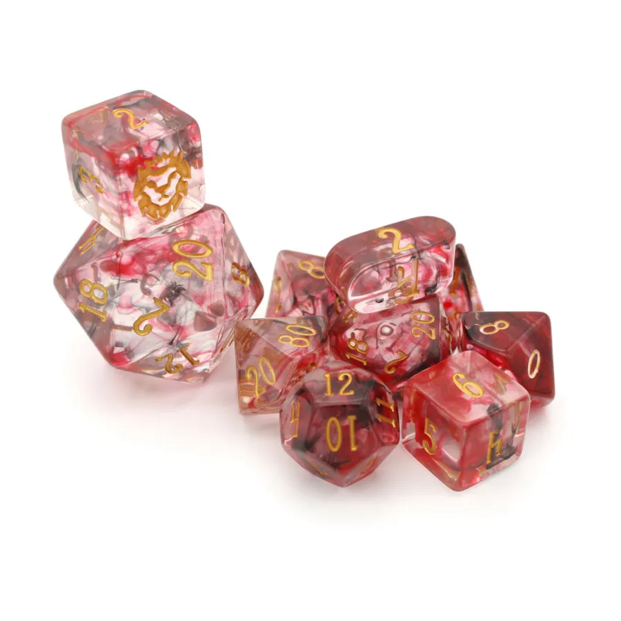 

Поликомплект места преступления с золотом (10), Acrylic Dice (Dice Envy)