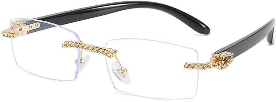 

Женские солнцезащитные очки без оправы с бриллиантами, винтажные прямоугольные солнцезащитные очки, женские солнцезащитные очки со стразами, градиентные цвета TKKTLLT, C8black-clear