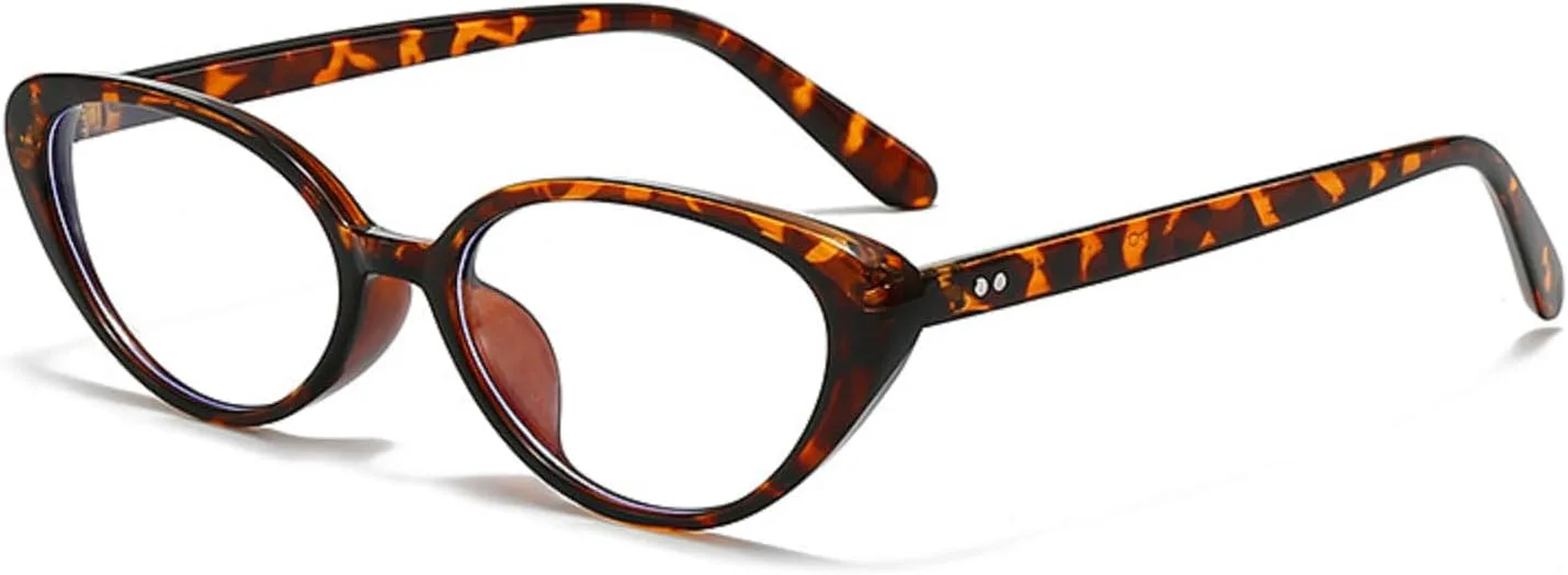 

Женские солнцезащитные очки Melrose Small Cat Eye с градиентным переходом цвета, треугольной формы, для вечеринок, с защитой от УФ-излучения UV400, Leopard Clear