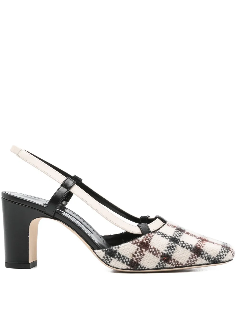 Туфли-лодочки Vestal с открытой пяткой 70 мм Manolo Blahnik, белый