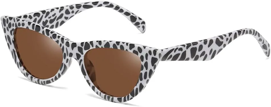 

Модные солнцезащитные очки «Кошачий глаз» для женщин, винтажные, роскошные, с изображением далматинцев, для защиты от УФ-излучения UV400 TYUVIVO, Brown Lens