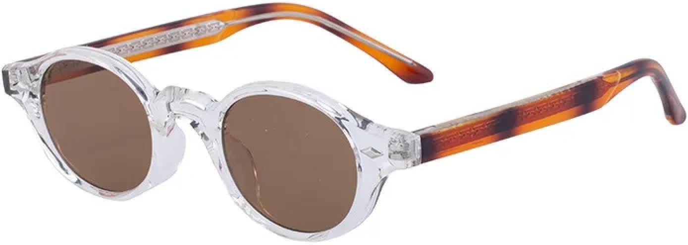 

Модные маленькие овальные женские солнцезащитные очки класса люкс в стиле ретро с заклепками, мужские темно-зеленые с защитой от УФ-излучения UV400 в стиле панк VFDHN, Clear Leopard Tea