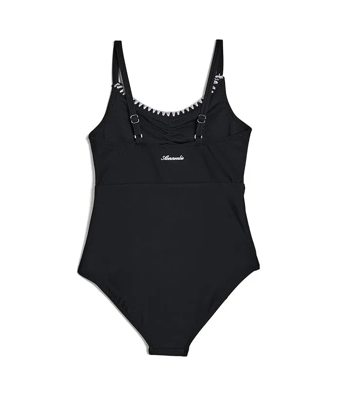 Купальник слитный Ruched Cutout abercrombie kids, Black Beauty — фото 2