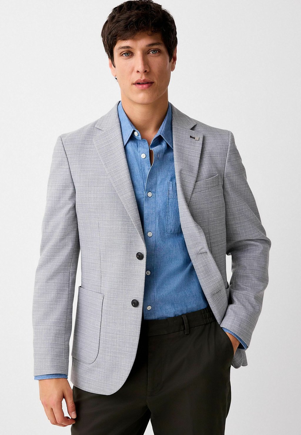 

Пиджак-блейзер SLIM FIT - TEXTURED SMART - Suit jacket Next, серый