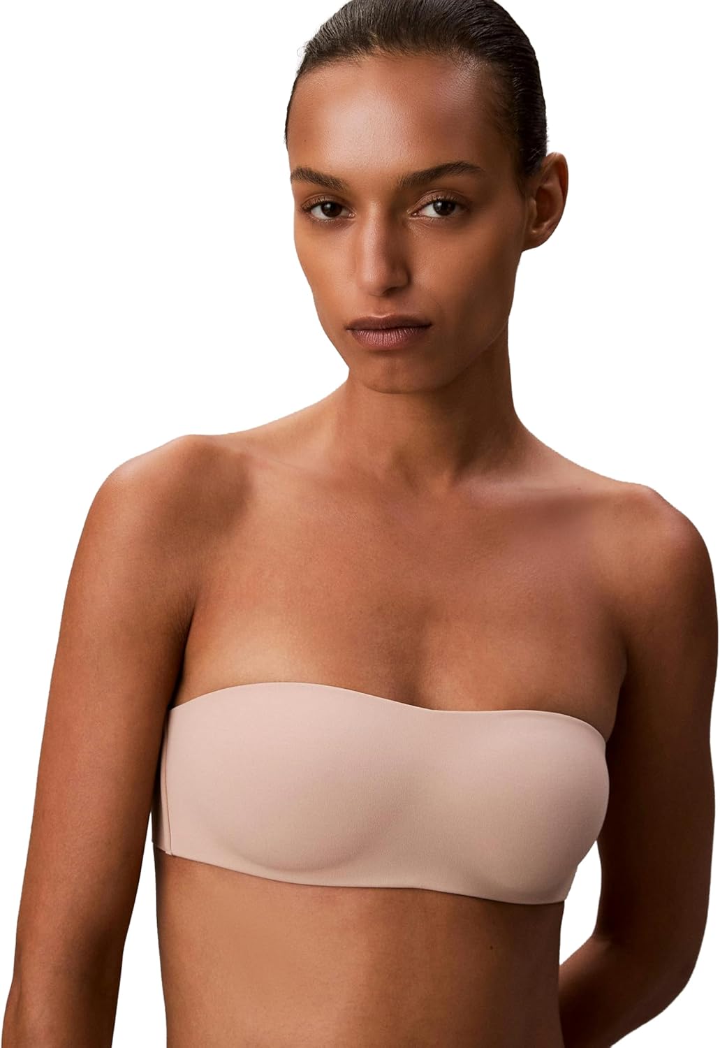 Calvin Klein нижнее белье женский бюстгальтер бандо Perfectly Fit Adapt без бретелек, Beige — фото 2