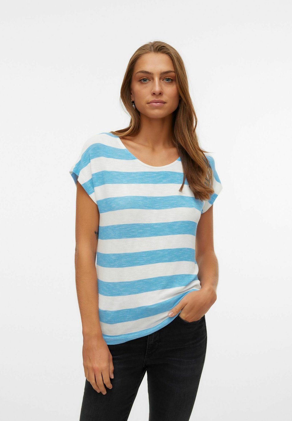 

Футболка с принтом VMWIDE STRIPE Vero Moda, цвет Blau