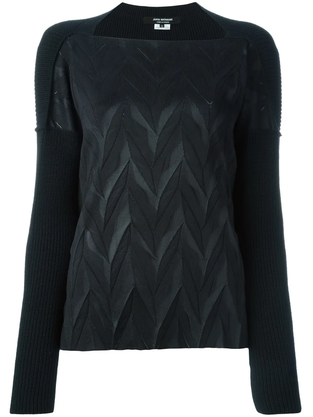 

Свитер с узором шеврон Junya Watanabe MAN, черный
