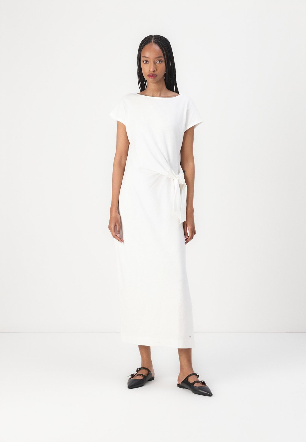 

Платье из джерси KNOT BOAT MIDI DRESS Tommy Hilfiger, кремовый
