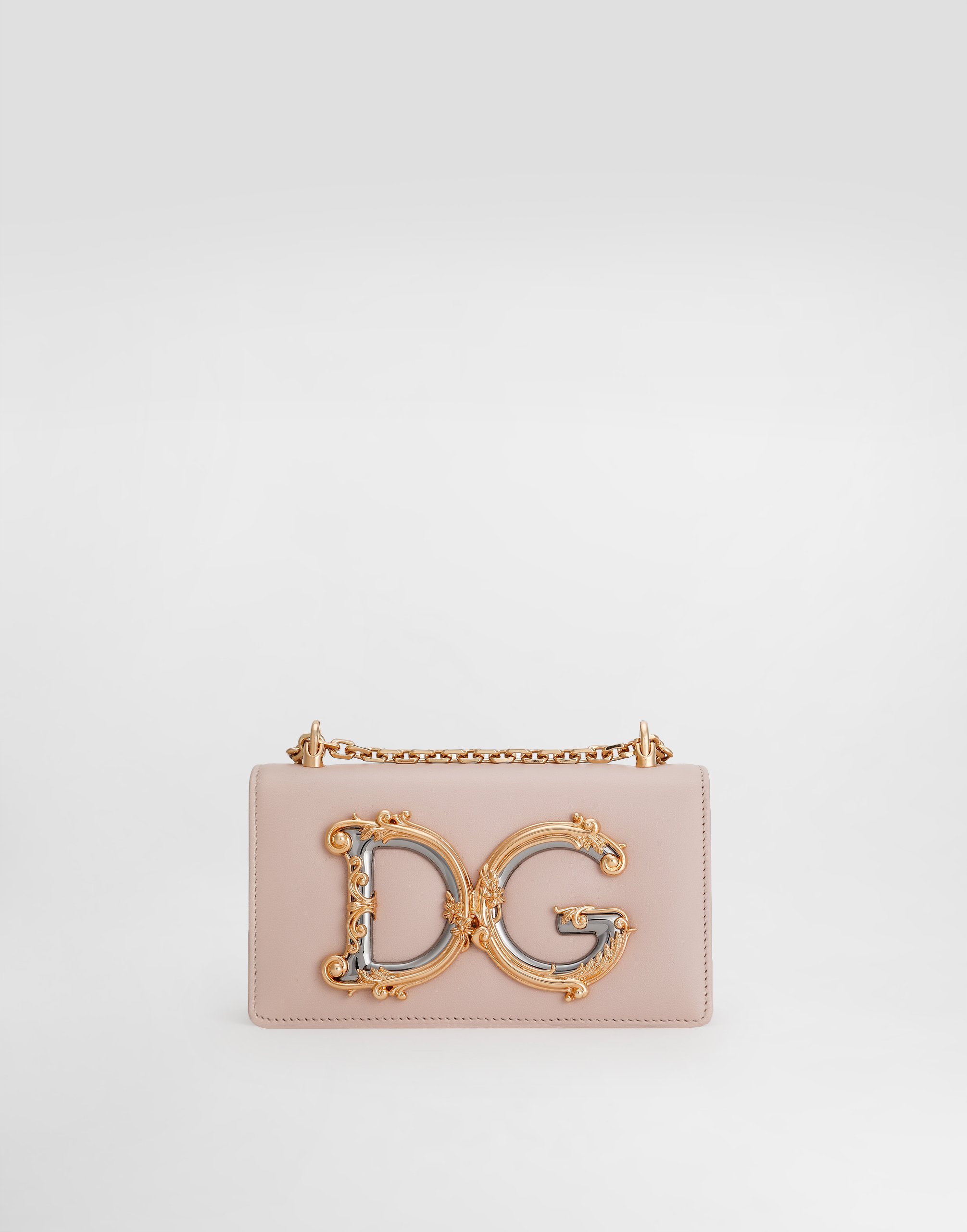 

Сумка для телефона dg girls из телячьей кожи Dolce & Gabbana, бледно-розовый