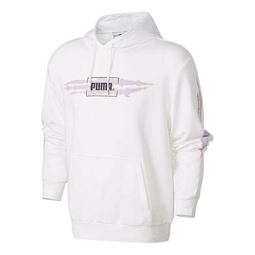 

Толстовка tie dye hoodie 'white black purple' Puma, белый