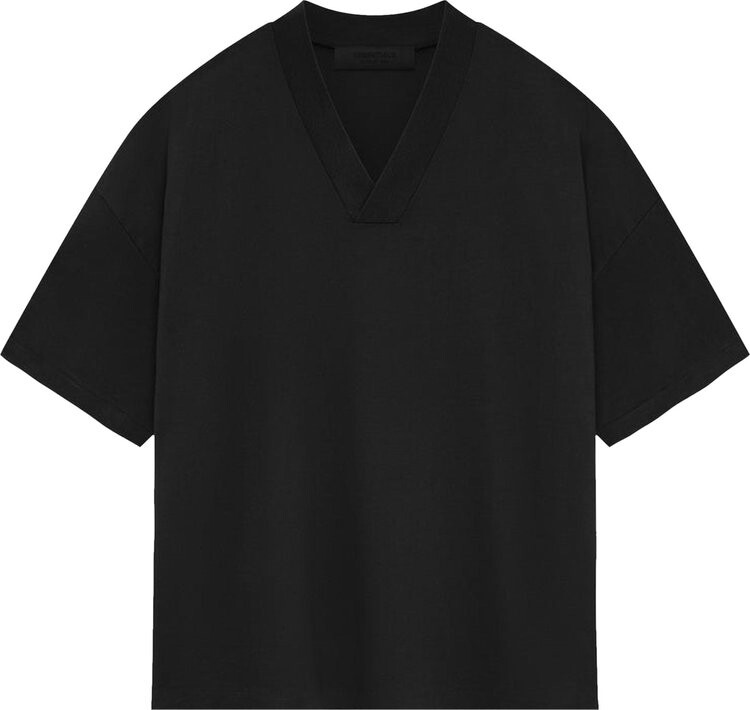 

Футболка Fear of God Essentials V Neck 'Jet Black', черный