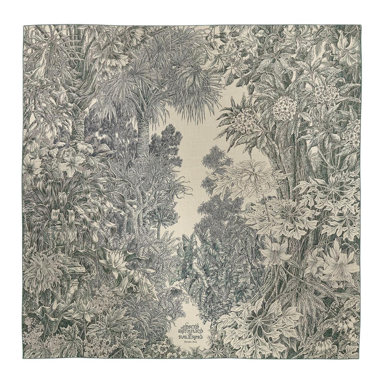 

HERMES Шаль из кашемира и шелка тутового дерева женская серая, Gray