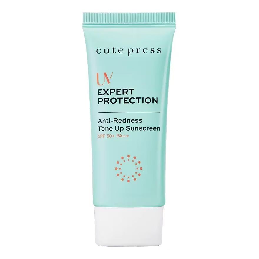 

Cute Press UV Expert Protection Anti Redness Tone UP Солнцезащитный крем SPF 50+ PA++ 30 G, Green