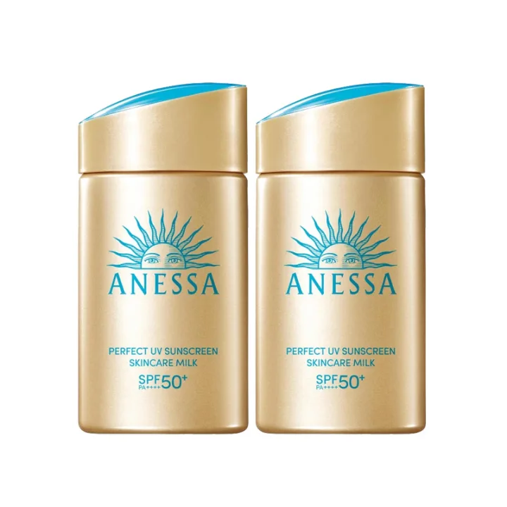 ANESSA Крем для лица с солнцезащитным фильтром Little Golden Bottle Golden Brilliance Extra Care, 60ml *2-2024