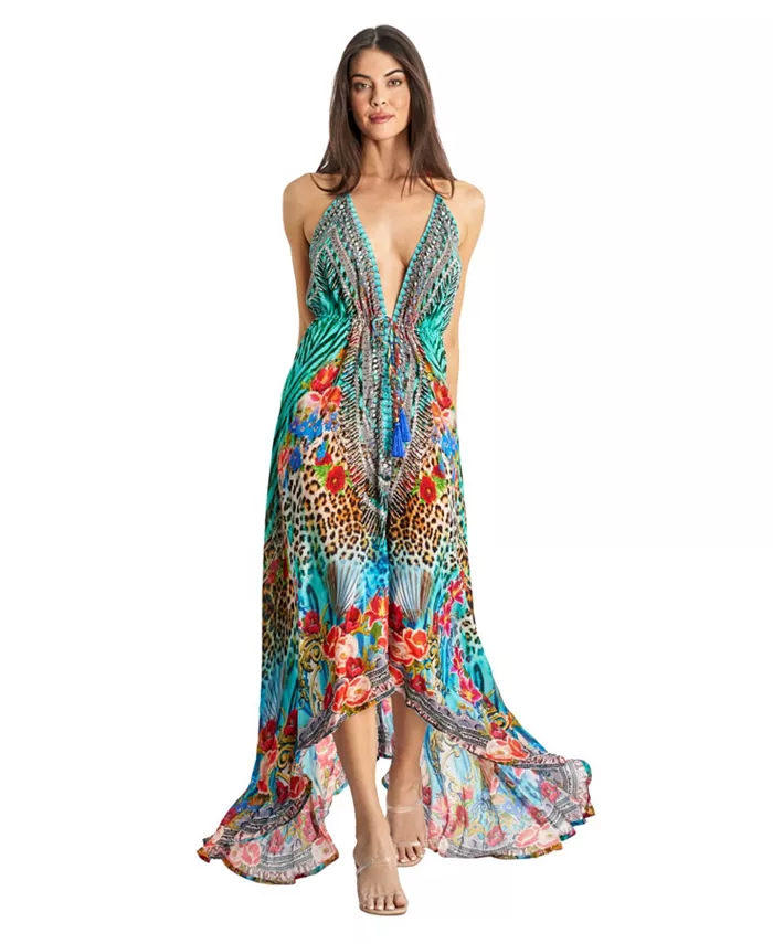 

Женское платье макси с халтернеем La Moda Clothing, синий