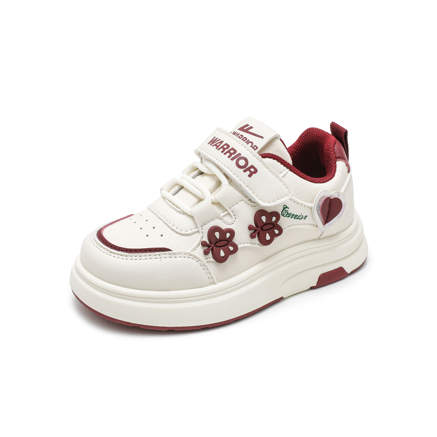 Детские кроссовки для скейтбординга Lightweight Cushioning Slip Resistant Anti Kick Low top WARRIOR, бежевый/taro фиолетовый — фото 3