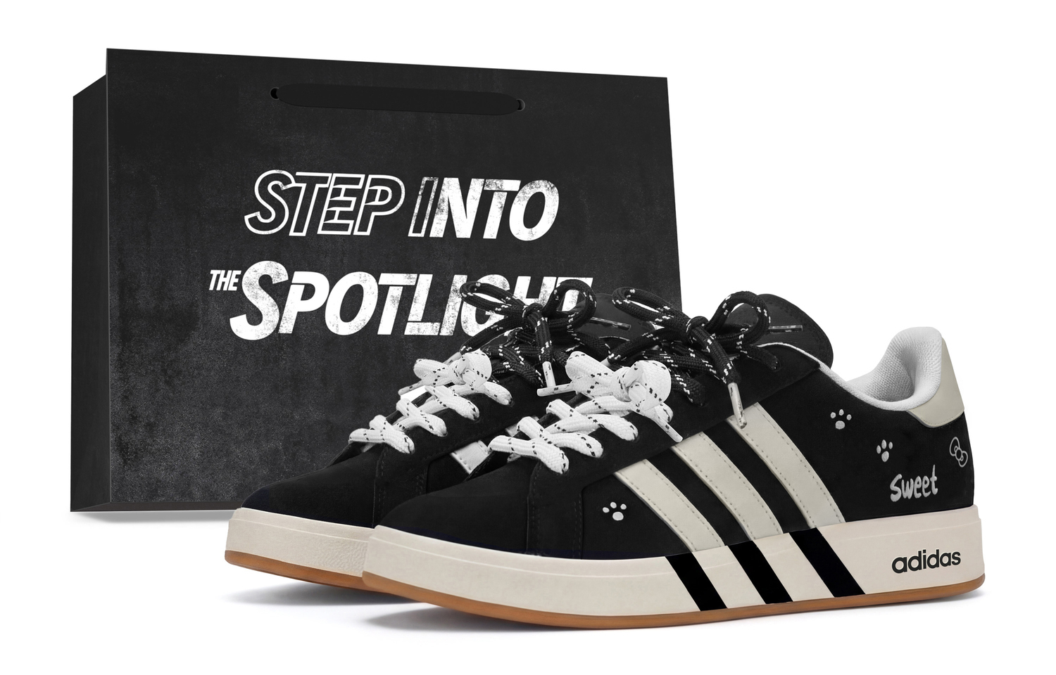 

Adidas Кроссовки для скейтбординга Grand Court Base 00s, износостойкие, низкие, унисекс, черный